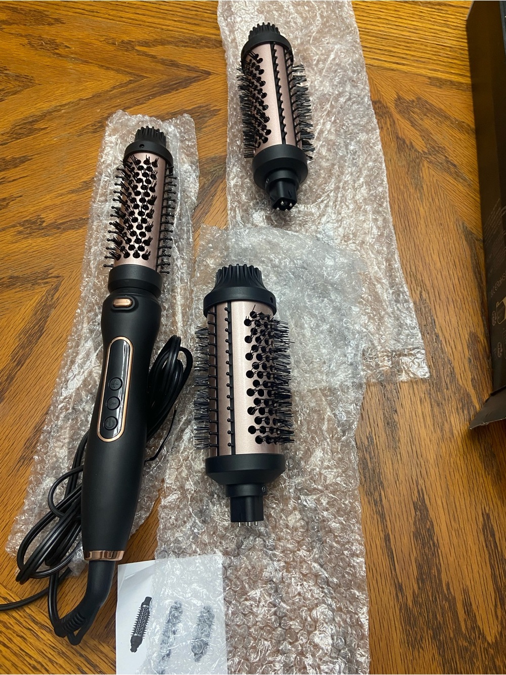 Black and Rose Gold Hot Air Styling Brush - Women Hair Tool